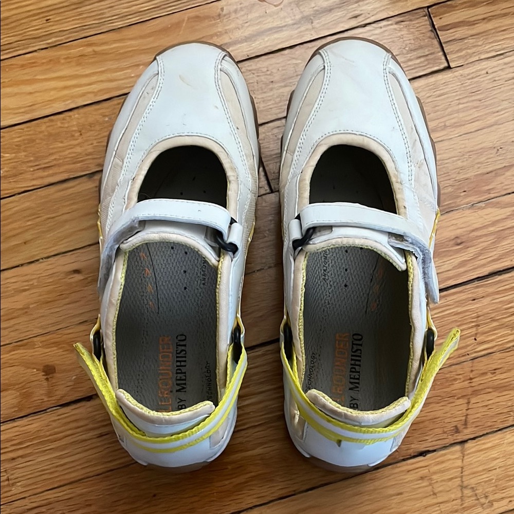White and Yellow All Rounder by Mephisto Shoes